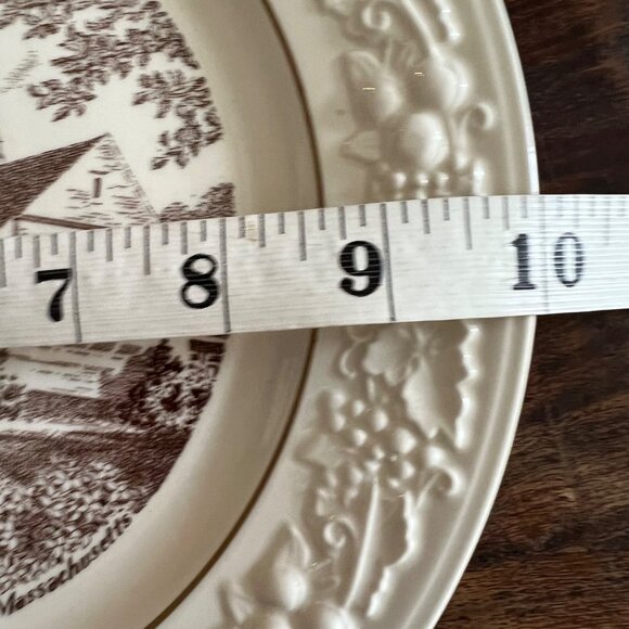 Homer Laughlin Eggshell Theme Plate With The First Congregational Church Design - Picture 7 of 8